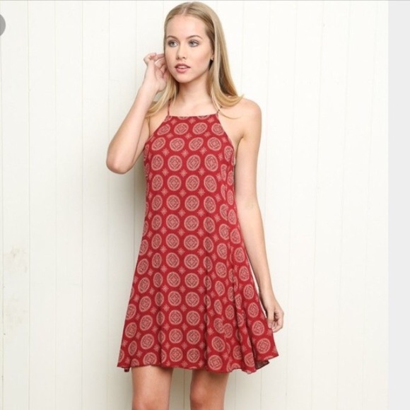 Brandy Melville Burgundy Dress - Picture 1 of 3
